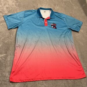 Jacksonville Jumbo Shrimp Polo Shirt Mens XL Fade MiLB Destroyer Rocks Baseball